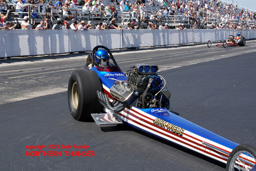 John Wiebe car with Justin Arias driving